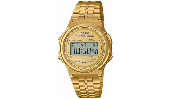 Unisex Kell Casio A171WEG-9AEF Kuldne Vintage