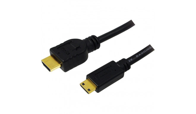 Logilink HDMI to Mini HDMI High Speed CH0021 HDMI Cable, Black, 1 m