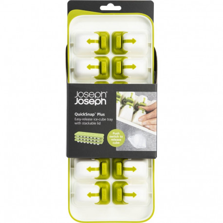 Joseph Joseph QuickSnap Plus roheline jääkuubikute vorm (kaanega)