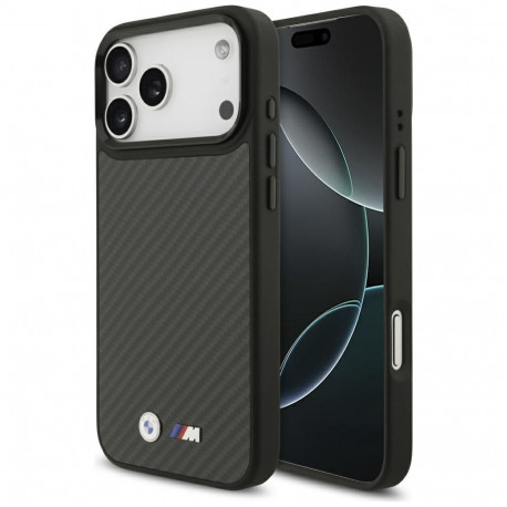 BMW case for IPHONE 17 Pro Max compatible with MagSafe BMHMP17X24CFMMK (Kevlar Matt) black