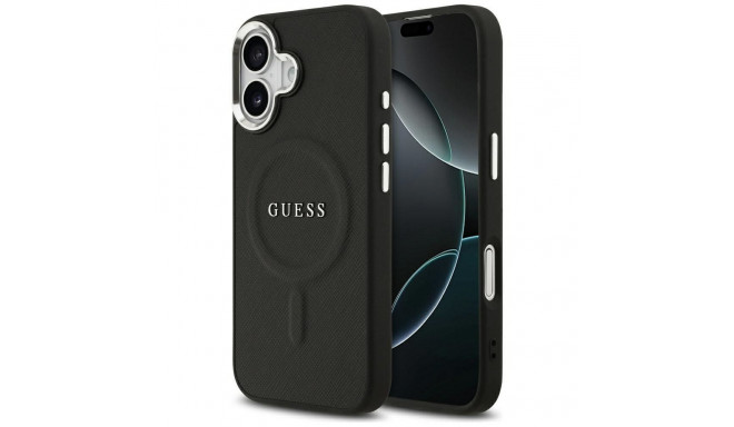 GUESS case for IPHONE 17 compatible with MagSafe GUHMP17SPSAREGSK (PU W/ Classic Logo) black