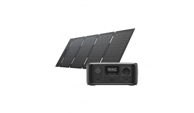 Bundle: Power Station EcoFlow RIVER 3 UPS + Solar Panel 45W USB-C