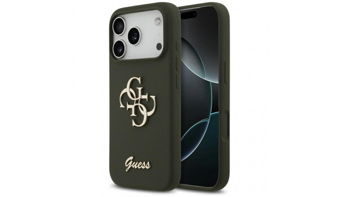 Guess Silicone Big 4G Script Case for iPhone 17 Pro Max - Green