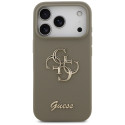 Guess Silicone Big 4G Script Case for iPhone 17 Pro - Brown