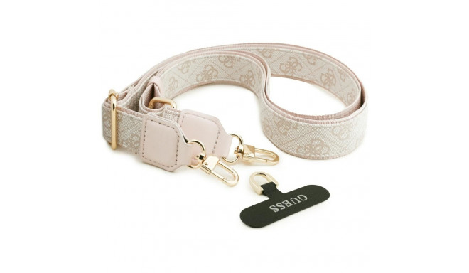 Guess 4G Triangle Logo & Big Strap Metal Buttons MagSafe Case for iPhone 17 Pro Max - Pink