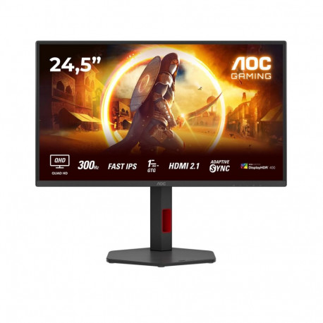 AOC G4 Q25G4SR arvutimonitor 62.2 cm (24.5") 2560 x 1440 pikslit Quad HD LED must, punane