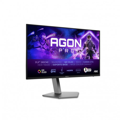 AOC AGON PRO AG326UD arvutimonitor 80 cm (31.5") 3840 x 2160 pikslit 4K Ultra HD QD-OLED must