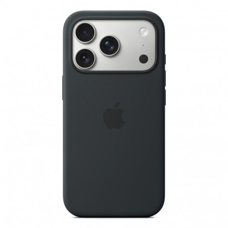 Black silicone case iPhone 17 Pro with MagSafe