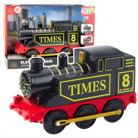 klassikaline retro elektriline vedur tulede ja helidega