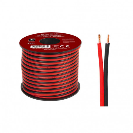 73-345# kõlarikaabel 2x1,50mm must-punane 25m