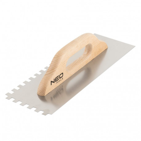 Paca z zębami 380 x 128 mm, ząb 10 x 10 x 10 mm, uchwyt drewniany