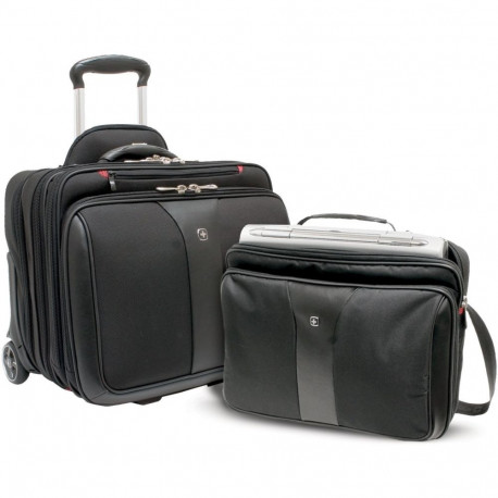 "WENGER Patriot 2teiliges Buniness-Set 43.2cm 17Zoll Trolley schwarz - mit passendem Notebookkoffer 
