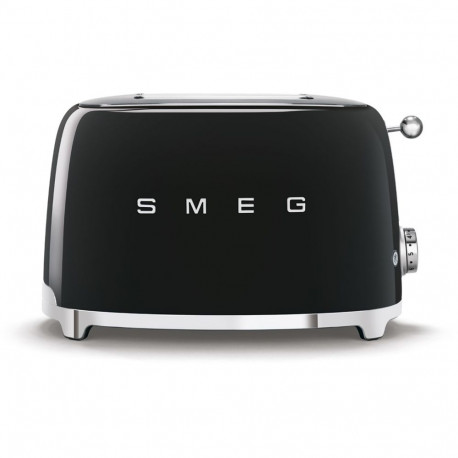 "SMEG Toaster 2-Schlitz kompakt 50s Style TSF01BLEU, Schwarz, Hochglanz"