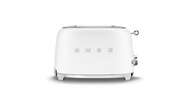 "SMEG Toaster 2-Schlitz kompakt 50s Style TSF01WHMEU, Weiß, Matt"
