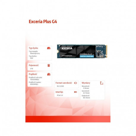 Exceria Plus G4 2TB PCIe Gen5x4 10000/8200 SSD-ketas