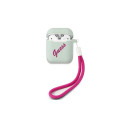 Guess GUACA2LSVSBF AirPods cover blue fuschia Silicone Vintage