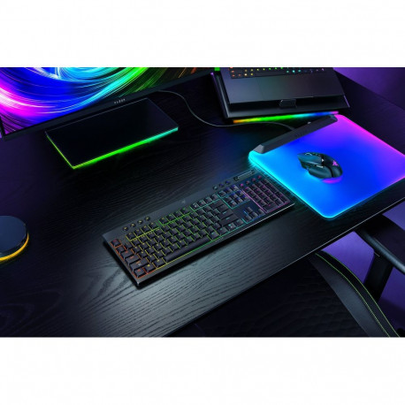 Razer | BlackWidow V4 Low-profile HyperSpeed | Gaming Keyboard | Wireless | US | Yellow Linear