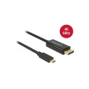 DeLock DisplayPort 1.2 > USB-C (ST-ST) 2m adapter cable 4K 60Hz black