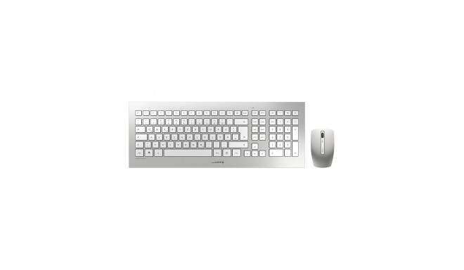 Cherry DW 8000 RF juhtmevaba hõbedane klaviatuur valge QWERTZ DE