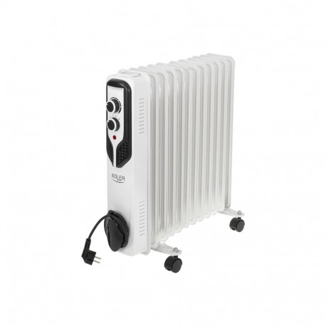 Adler AD 7817 õlitäidisega radiaator 2500 W 3 võimsustaset valge