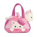 AURORA Fancy Pals Plush Princess Cat in a pink bag, 20 cm