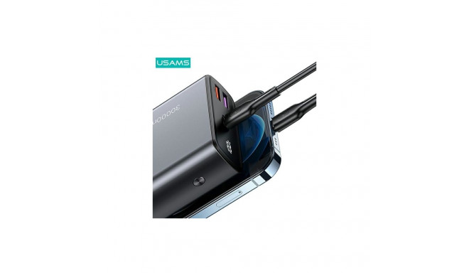 USAMS Powerbank PB59 30000mAh 65W 2xQC3.0 + PD kiirlaadimine must CMXLOGTC01 (US-CD165) + U kaabel