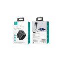USAMS wall adapter 2xUSB T55 12W 4-in-1 US/AU/EU/UK black CC173TC01 (US-CC173) Universal Travel Char