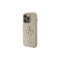 Guess GUHCP15LHG4SGD iPhone 15 Pro 6.1" kuldne kõvakate Glitter Script Big 4G