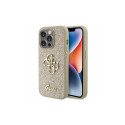 Guess GUHCP15LHG4SGD iPhone 15 Pro 6.1" kuldne kõvakate Glitter Script Big 4G
