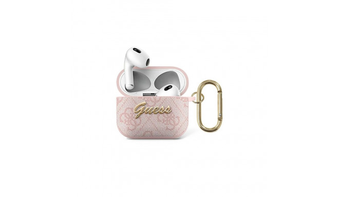 Guess GUA34GSMP AirPods 3 ümbris roosa 4G Script Metal Collection