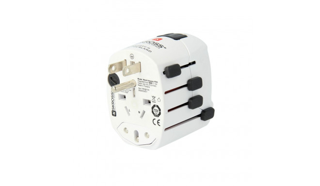 Kelioninis tinklo adapteris 230V 7A PRO kištukai AU/CN/UK/US/IT  - lizdas EU SKROSS