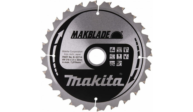 Makita ketassaag 216x30x24z Makblade puit
