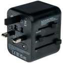 Verbatim Travel Adapter EU/UK/US 2xUSB-A/USB-C PD 20W UTA-02 black 49544