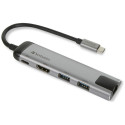Verbatim USB-C Hub Adapter - USB-C/2xUSB-A 3.0/HDMI/Ethernet aluminum 49141
