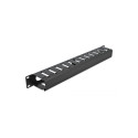 Delock 19″ Cable Management Routing Panel with 2 openings 1U black