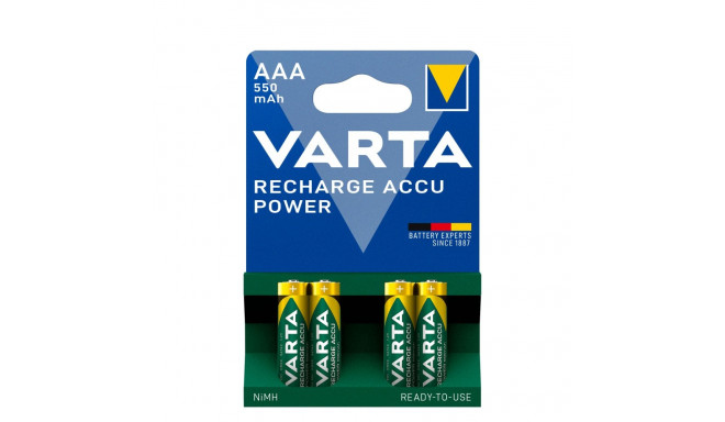 Battery - Varta AAA Recharge ACCU Power 550mAh 4 Pack