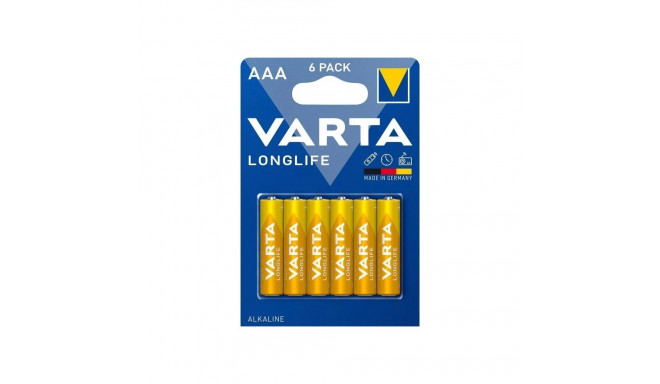 Battery - Varta Longlife AAA LR03 1.5V Alkaline 6 Pack