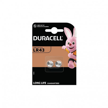 Battery - Duracell LR43/186/V12GA 1.5V Alkaline Batteries 2 Pcs