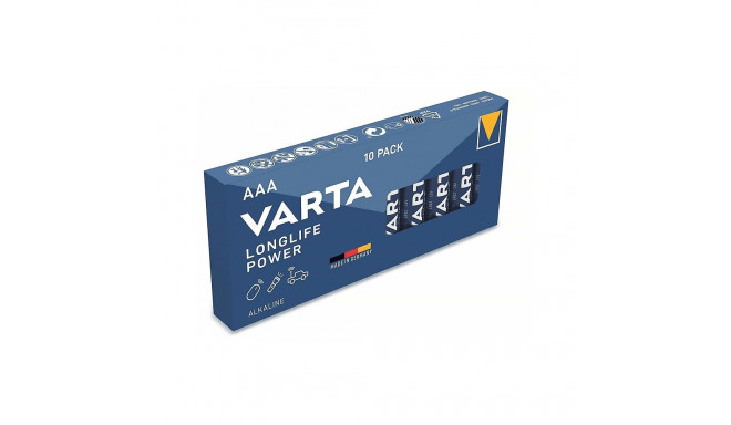 Battery - Varta Longlife Power AAA LR03 Alkaline 1.5V 10 Pack