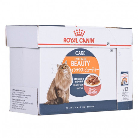 Cat Food - ROYAL CANIN Intense Beauty Wet 12x85g Chunks in Sauce
