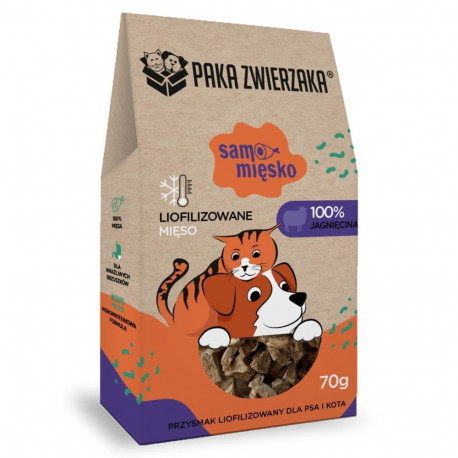 Dog Treat - PAKA ZWIERZAKA Samo Mięsko Lamb 70g Hypoallergenic, 69.5% Protein
