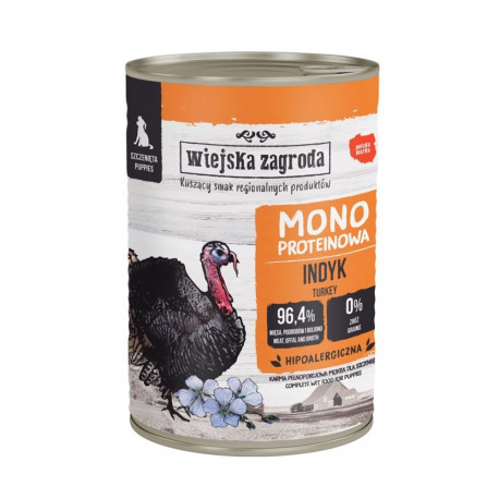 Dog Food - WIEJSKA ZAGRODA Puppies Monoprotein Turkey 400g Gluten-Free