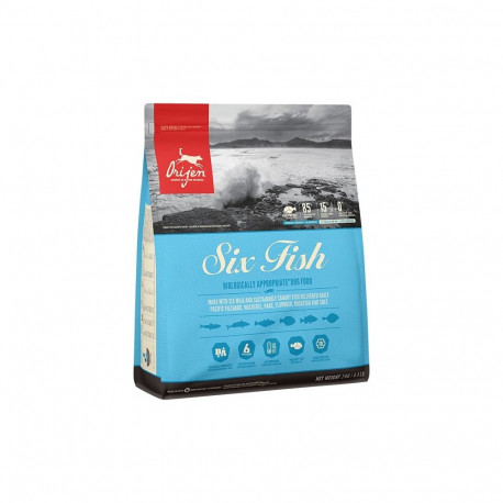 Dog Food - ORIJEN Six Fish Dry 2kg 38% Protein Grain-Free