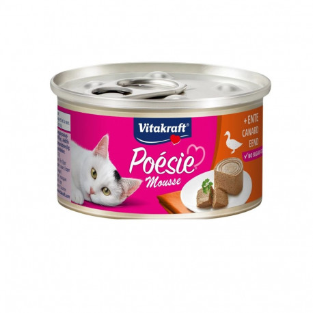 Cat Food - VITAKRAFT Poésie Mousse Duck Wet Food 85g Gluten-Free