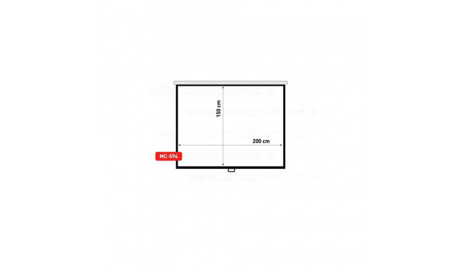 Projection Screen - Maclean MC-594 100" 3:4 Manual Wall Mount 160° Viewing Angle