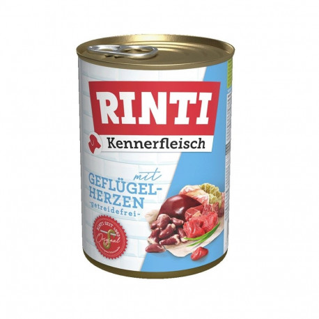 Dog Food - RINTI Kennerfleisch Poultry Hearts Wet 400g Grain-Free