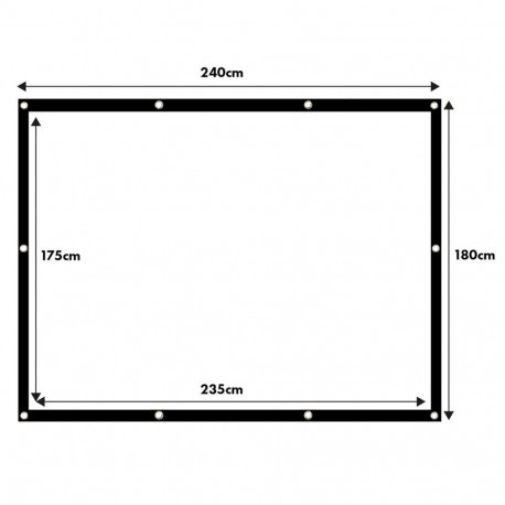 Projection Screen - Maclean MC-169 120" 240x180cm 4:3 Polyester