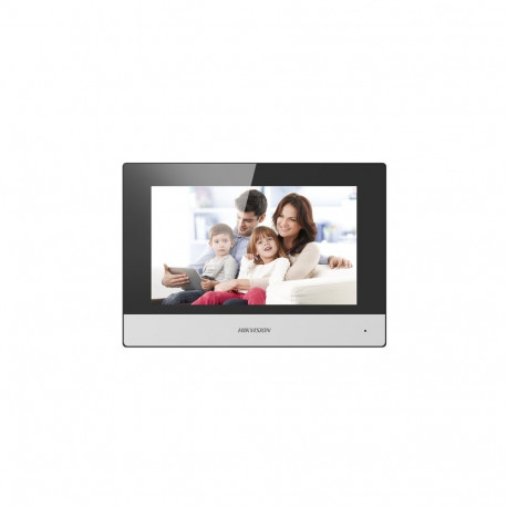 Video Intercom System - Hikvision DS-KH6320-WTE2 7" Touchscreen Wireless Black, Grey