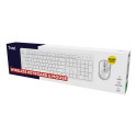 Wireless Keyboard Mouse Set - Trust Ody II Full-size Layout 1600 DPI White