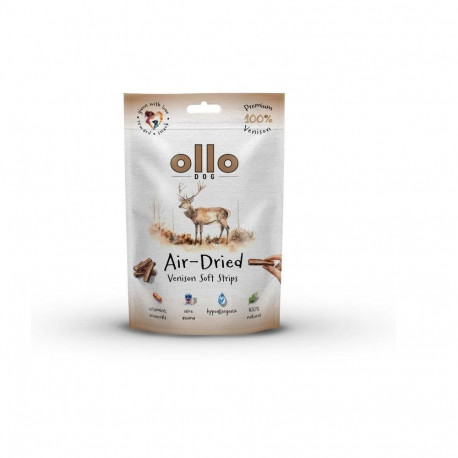 Dog Treat - OLLO Air-Dried Venison Strips 80g Hypoallergenic Gluten-Free